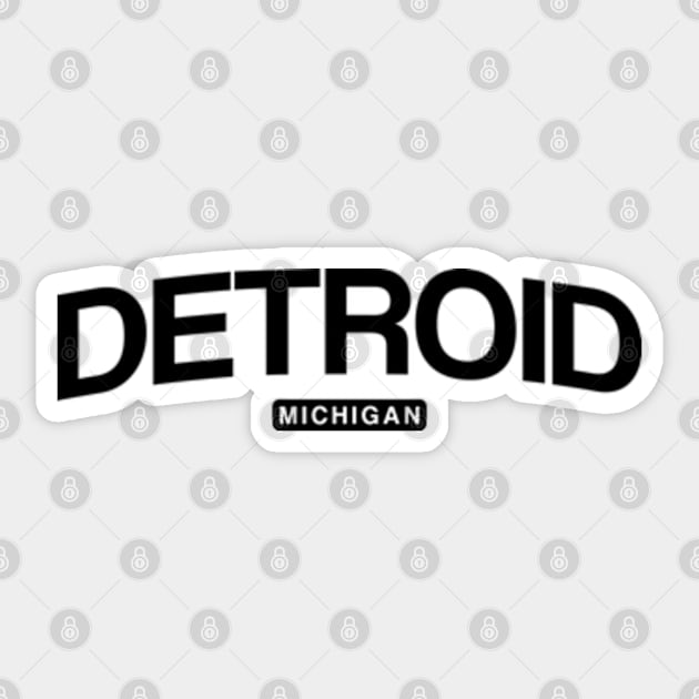 Detroit, Michigan Sticker by elegantelite